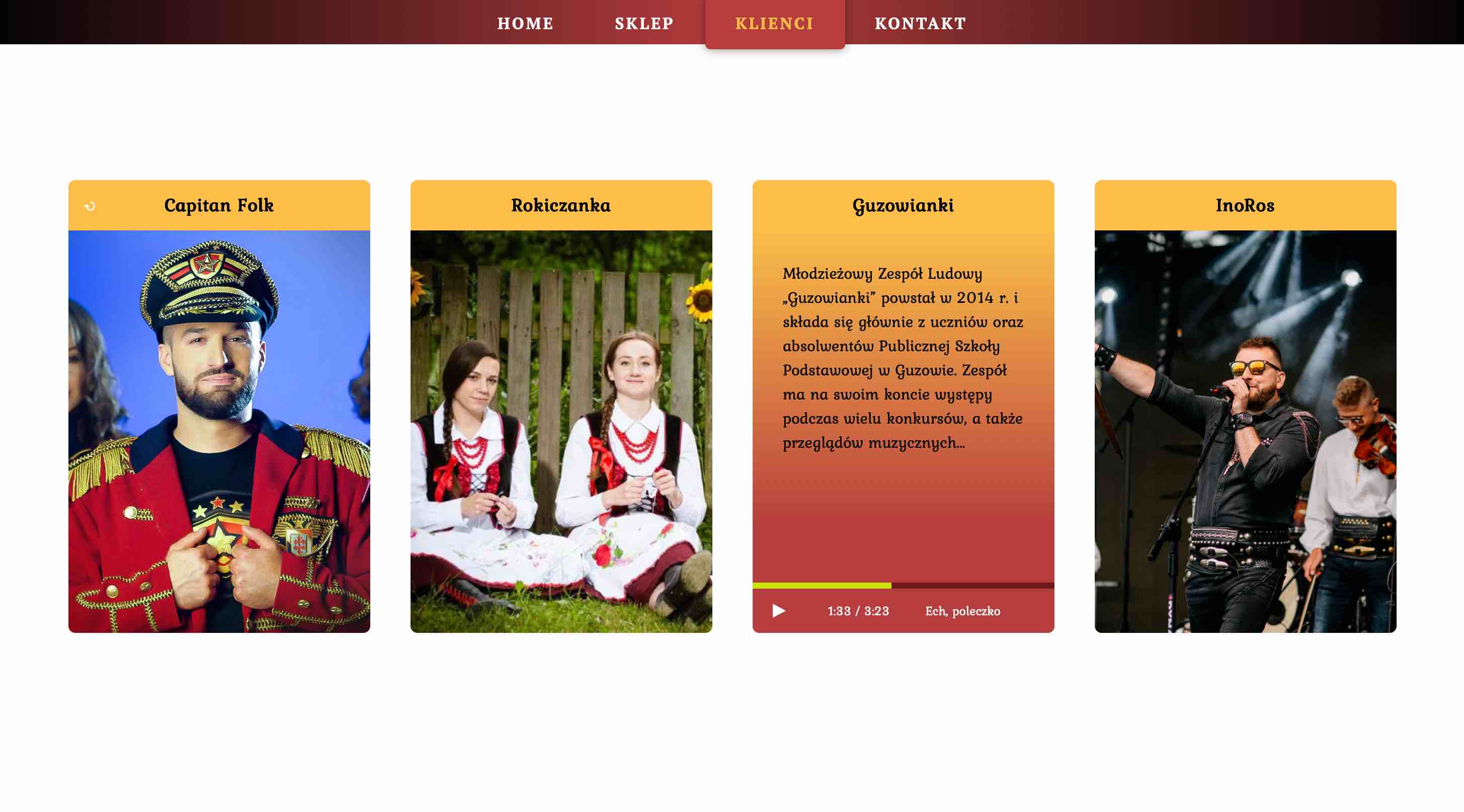 FolkShop eCommerce - zrzut ekranu interfejsu 2