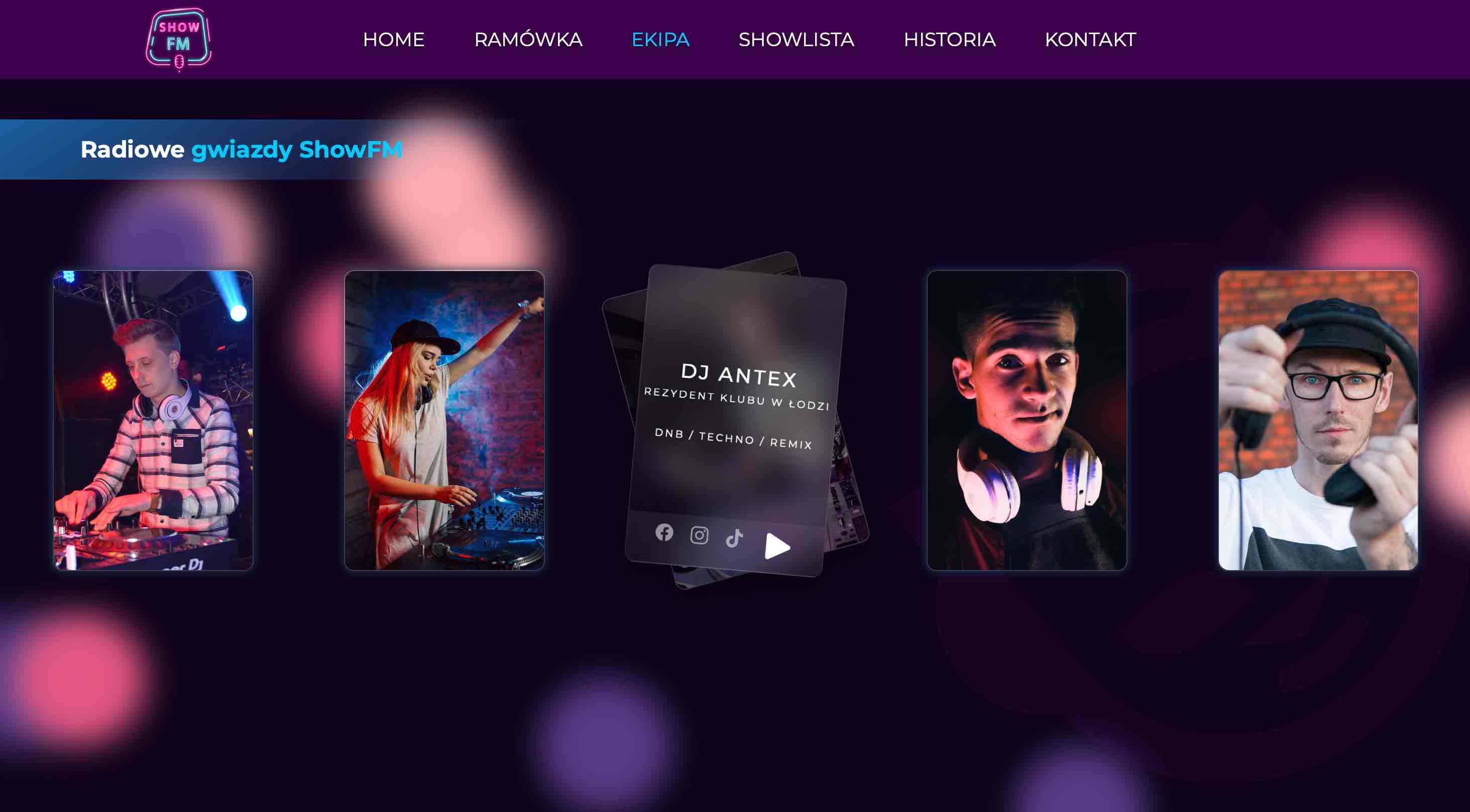 ShowFM Music Platform - zrzut ekranu interfejsu 2